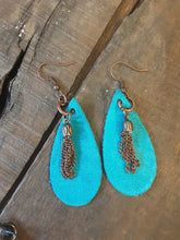 Load image into Gallery viewer, Leather Earrings Handcrafted by Junk Farey Julz