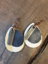 Load image into Gallery viewer, Leather Earrings Handcrafted by Junk Farey Julz