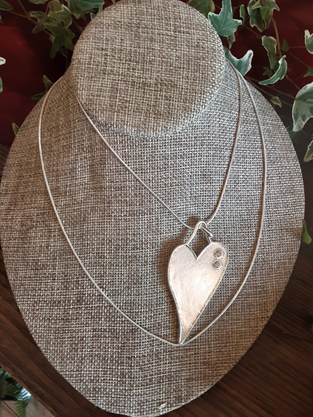 Long Sparkle Heart Necklace