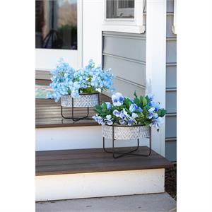 Embossed Metal Planter