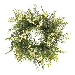 Cream Berries Candle Wreath