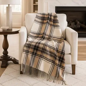 Classic Plaid Throw Blanket