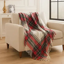 Load image into Gallery viewer, Classic Plaid Throw Blanket
