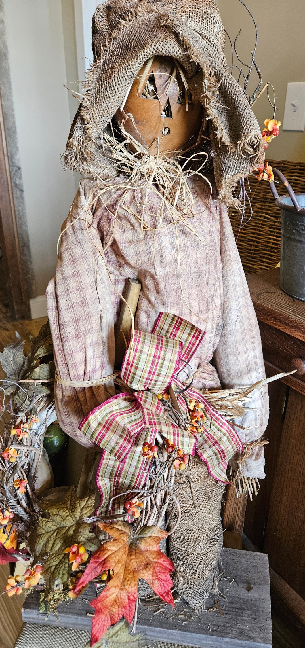Scarecrow with Gourd Head