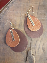 Load image into Gallery viewer, Leather Earrings Handcrafted by Junk Farey Julz
