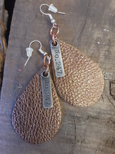 Load image into Gallery viewer, Leather Earrings Handcrafted by Junk Farey Julz
