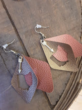 Load image into Gallery viewer, Leather Earrings Handcrafted by Junk Farey Julz
