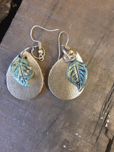 Load image into Gallery viewer, Leather Earrings Handcrafted by Junk Farey Julz
