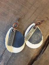Load image into Gallery viewer, Leather Earrings Handcrafted by Junk Farey Julz
