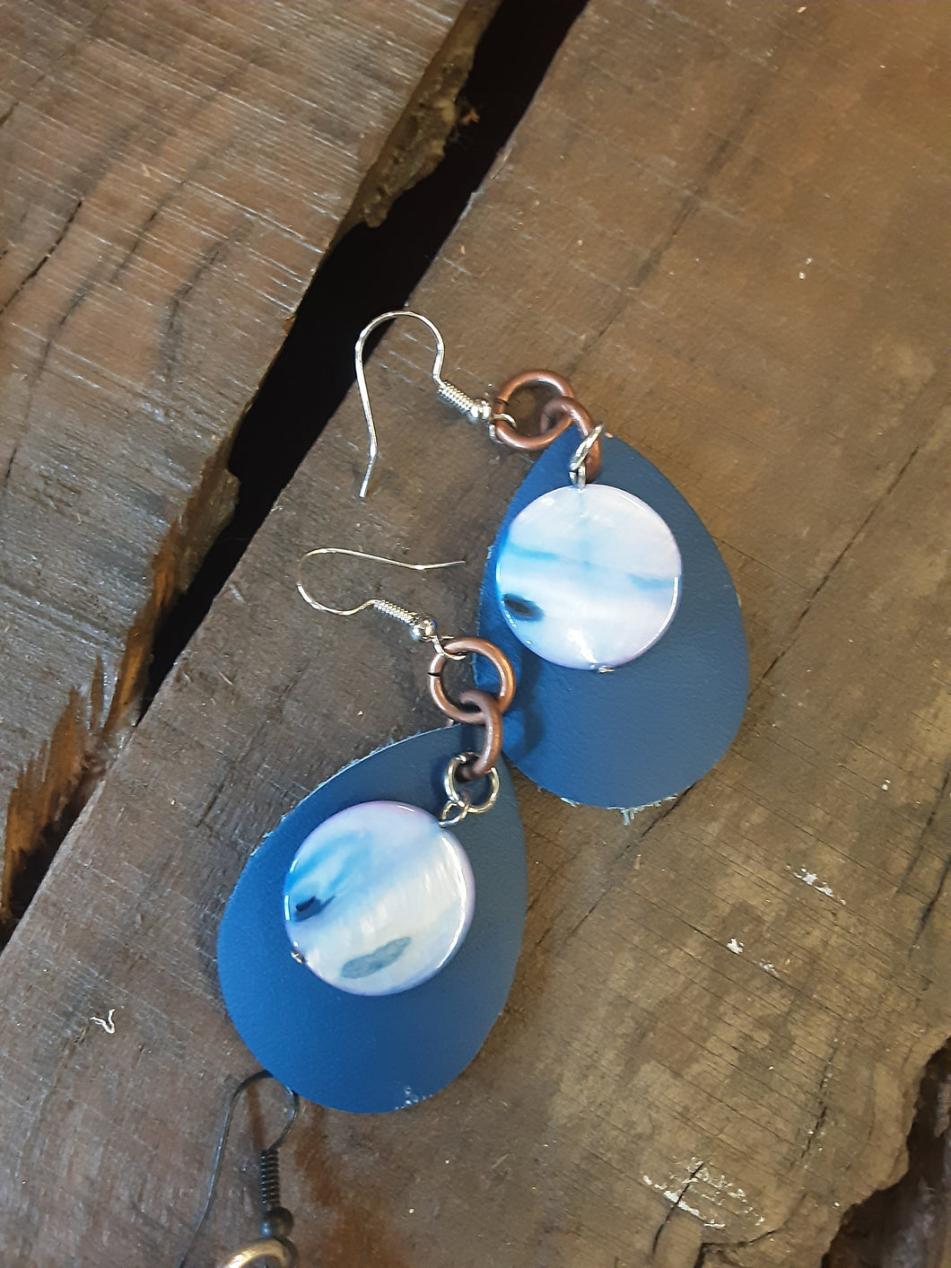 Leather Earrings Handcrafted by Junk Farey Julz