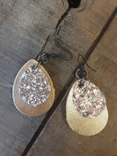 Load image into Gallery viewer, Leather Earrings Handcrafted by Junk Farey Julz
