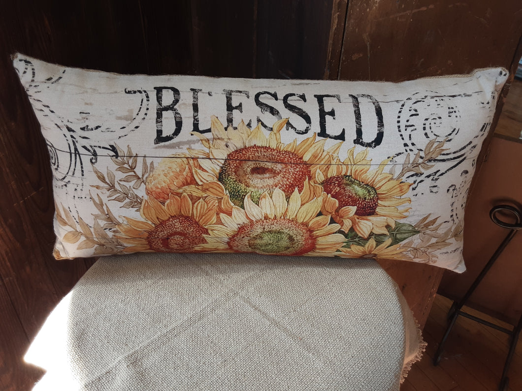 Blessed Sunflower Pillow