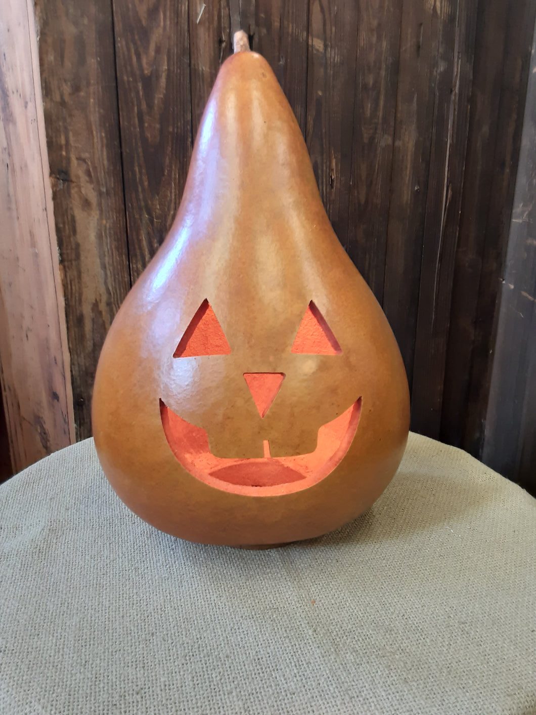 Lighted Gourd Pumpkin