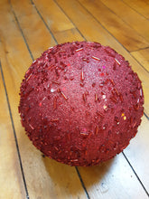 Load image into Gallery viewer, Red Sparkle Ball Ornament
