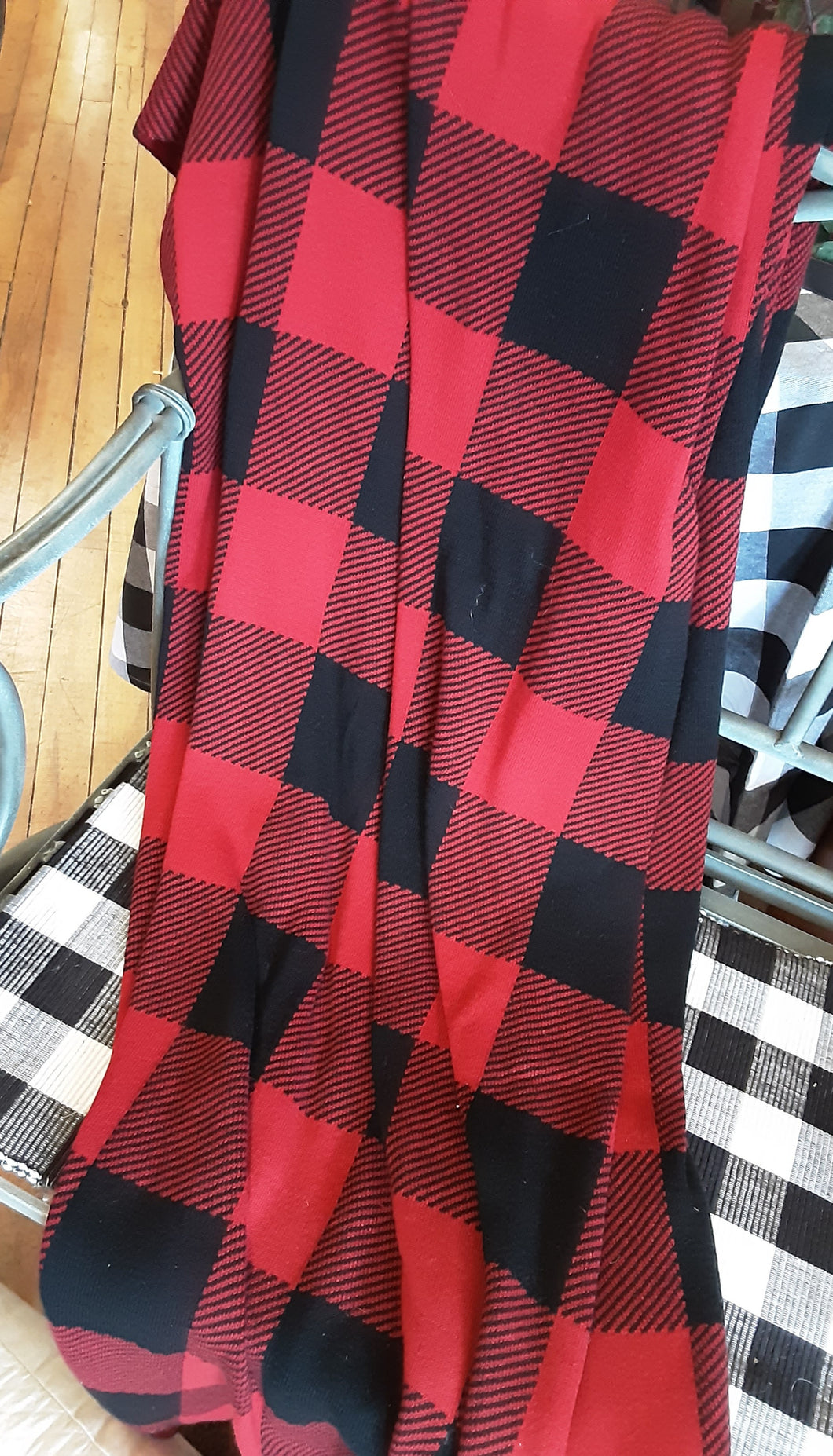 Red & Black Buffalo Plaid Decorative Throw