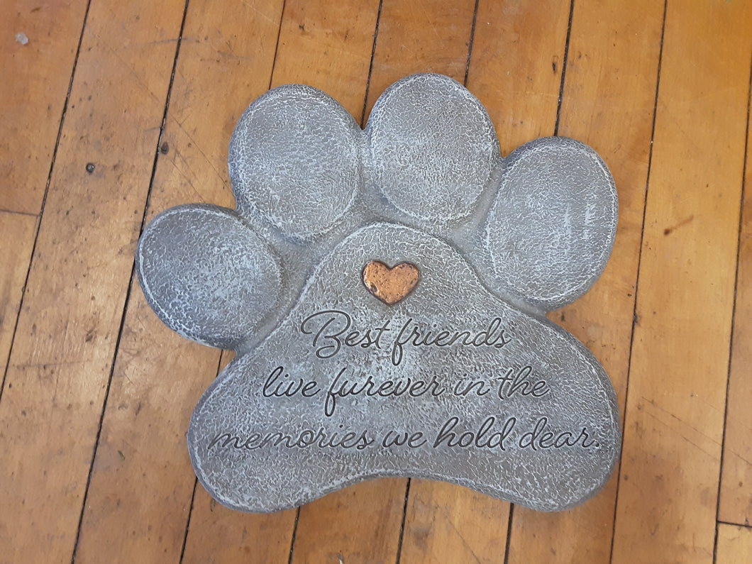 Best Friends Live Forever Pet Memorial Garden Stone