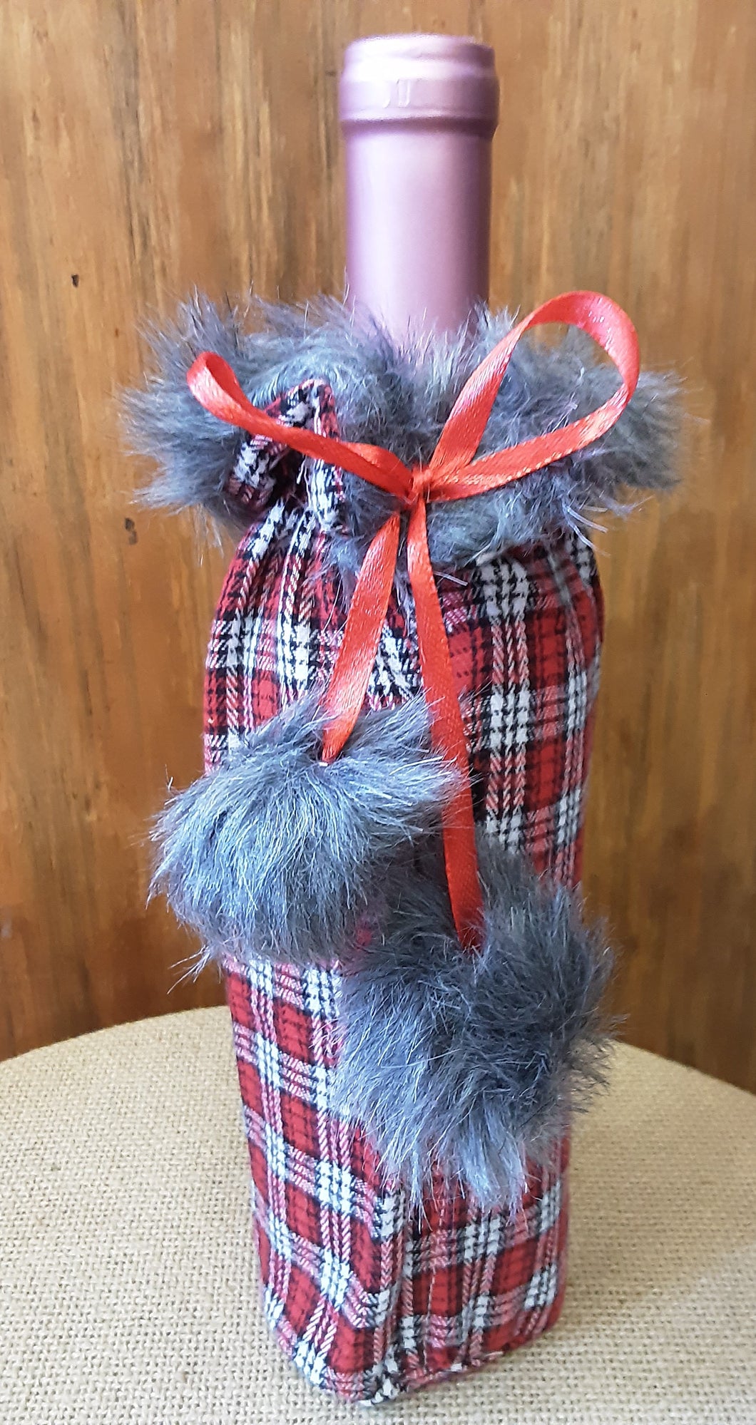 Plaid Wine Bag