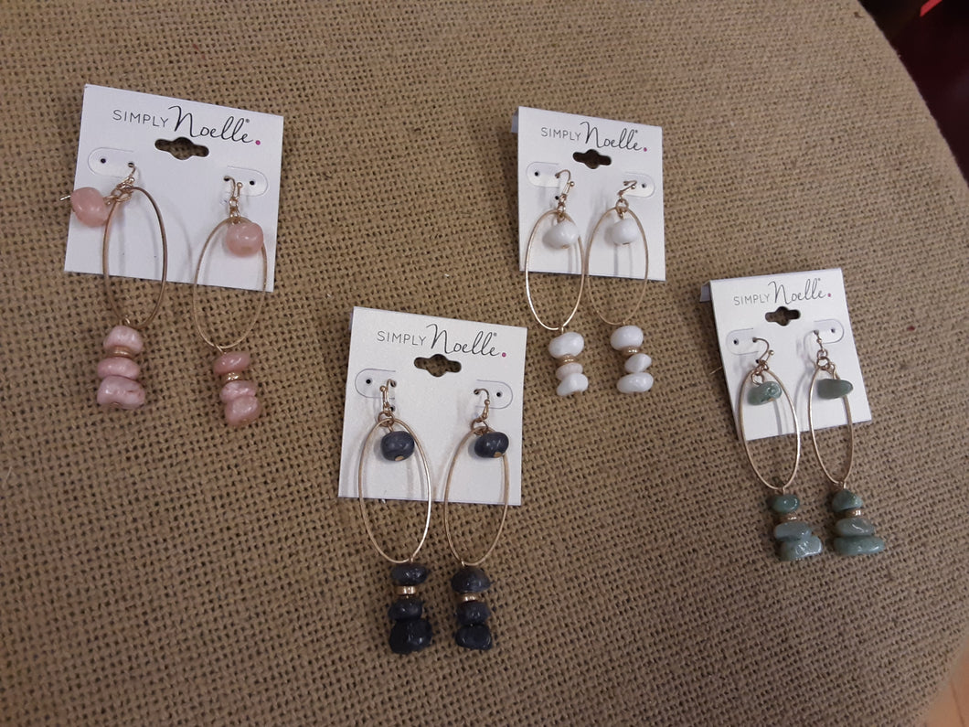 Stone Drop Earrings