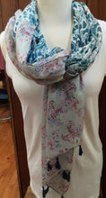 Load image into Gallery viewer, Multi Print Scarf with Tassels
