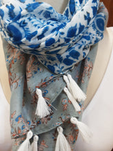 Load image into Gallery viewer, Multi Print Scarf with Tassels
