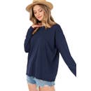 Load image into Gallery viewer, Basic Round Neck Long Sleeved T-shirt
