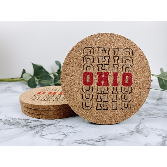 OHIO Cork Coasters