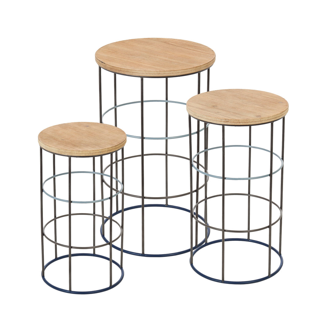 Metal & Wood Side Table