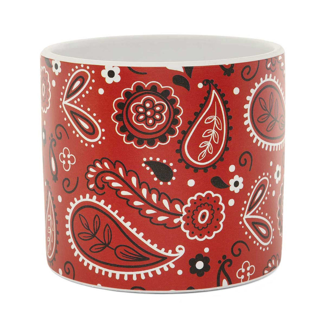 Red Bandana Print Container