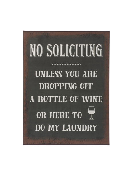 No Soliciting...