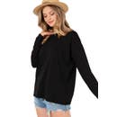 Basic Round Neck Long Sleeved T-shirt