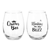 Load image into Gallery viewer, Bee Stemless Wine Glass
