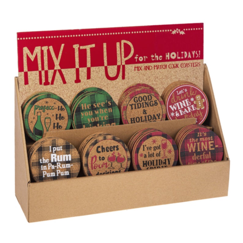 Christmas Cork Coasters