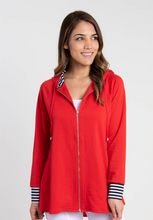 Load image into Gallery viewer, Nautical Striped Zip Up Jacket
