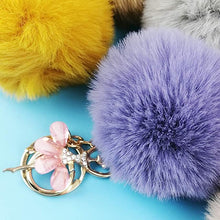 Load image into Gallery viewer, Pompom Key Ring with Dancer
